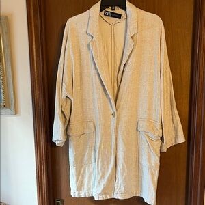 Zara Light Tan Relaxed Blazer size medium
